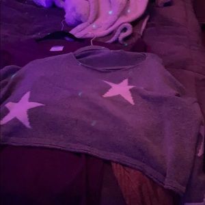 gray star sweater